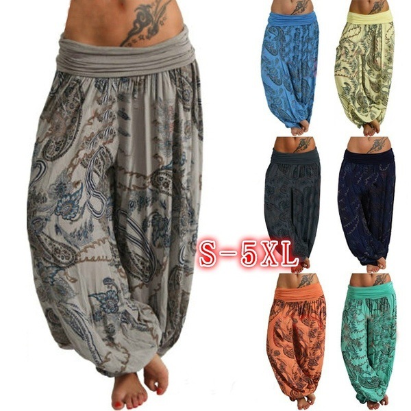Ethnic Wear - Летние брюки с цифровым принтом, широкие