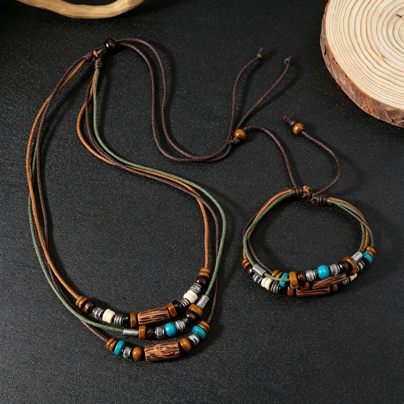 Ethnic Wear Men'S Fashion - Винтажный комплект украшений из двухслойной искусственной