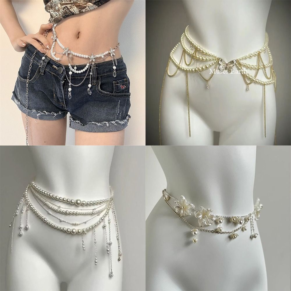 Ethnic Fashion Accessories - Модные элегантные жемчужные поясные цепочки, аксессуар