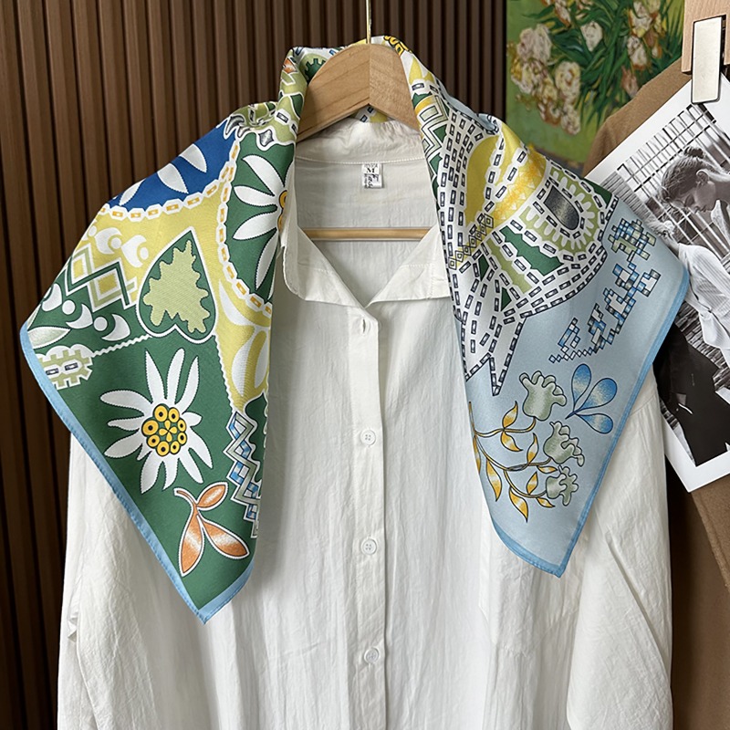 Зеленый квадратный платок в ст – обзор и цена Ethnic Fashion Accessories