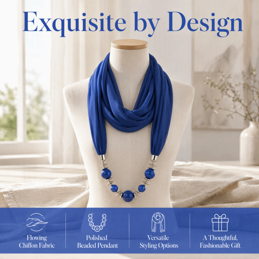 Шифоновый шарф-кулон с бусинам – обзор и цена Ethnic Fashion Accessories