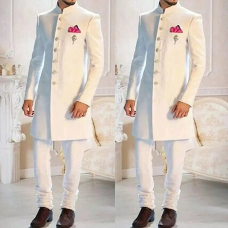 2 шт., Мужской однобортный смо – обзор и цена Ethnic Wear Men'S Fashion